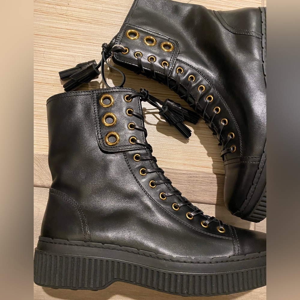 🆕 TOD’S Leather Combat Boots - Picture 3 of 11